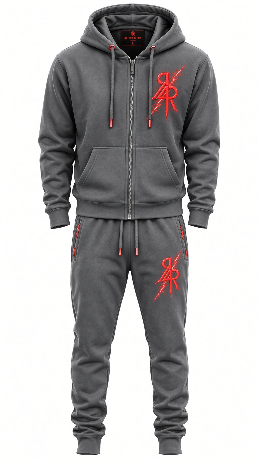Gray / Red